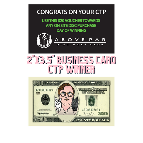 Disc Golf CTP Winner Business Card (70 pack)